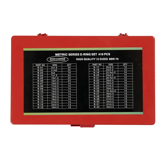 Kit O-Ring In Gomma Nitrile - 419 Pezzi, 32 Misure, Per Idraulica, Riparazioni, Tenuta Stagna - Foto 7
