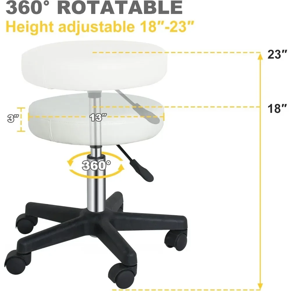 Pedicure Chairs，Adjustable Roller Type Rotating Hydraulic Beauty Salon Massage Spa Medical Office Pedicure Chairs