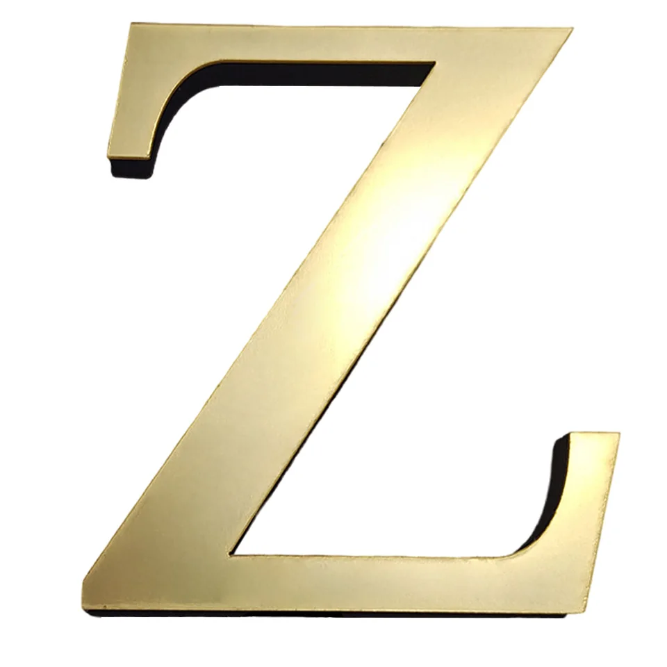 3D Gold Acrylic English Letters Wall Stickers