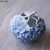Flower Hydrangea Ceramic Vase Desk Decoration Flowers Arrangement Artificial Flower Decorative Floral Vases Room Aesthetic Decor 2