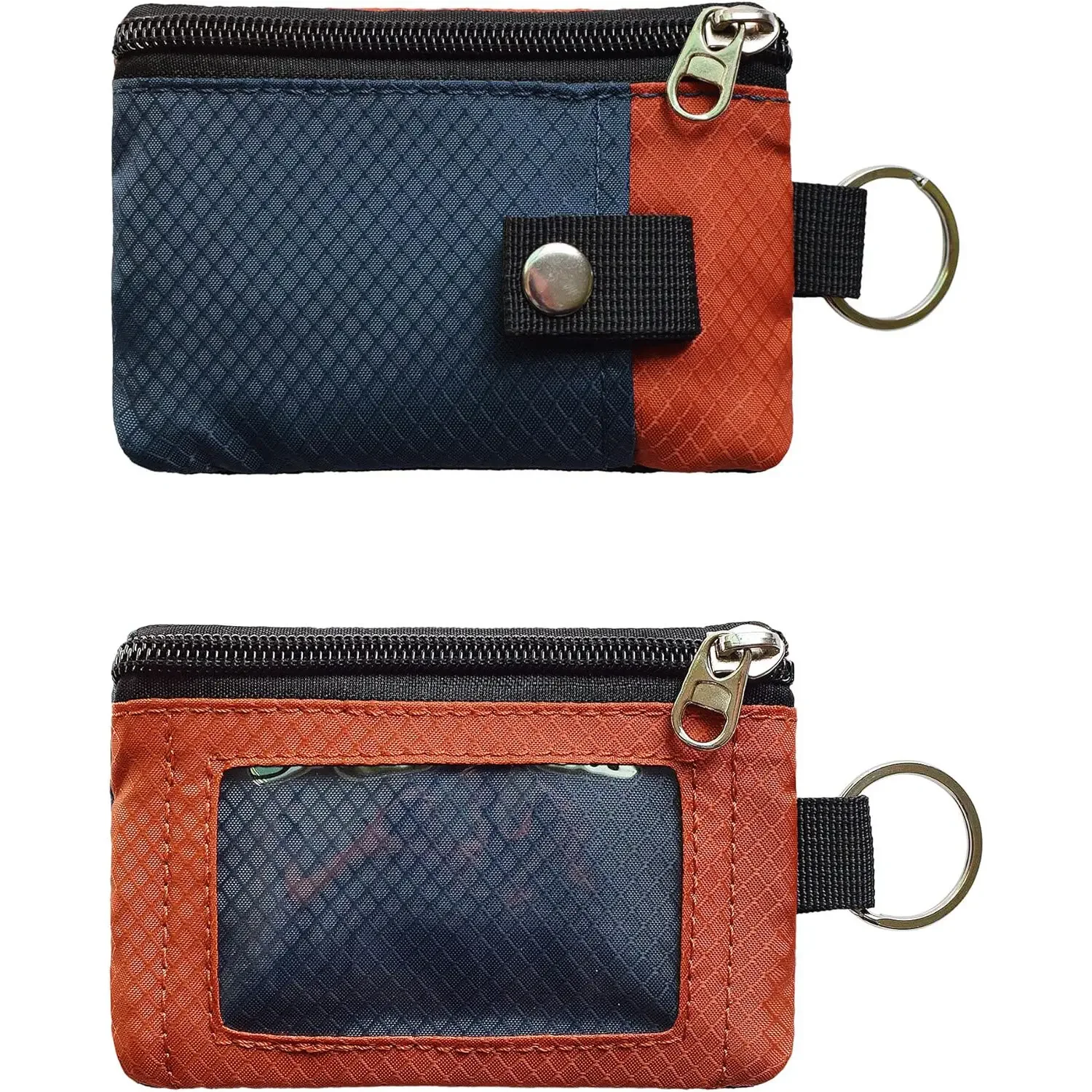 Portafoglio Minimalista Impermeabile Con Finestra Porta Documenti E Cordino - Grigio, Perfetto Per Viaggi - 5