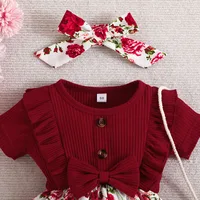Dress Baby Girl 0-3 Years old Summer Short Sleeve Fashion Cute Floral Kids Princess Dresses For Newborn Baby Girls 3