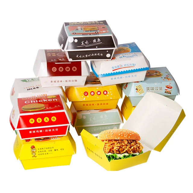 Clamshell paper Burger Box