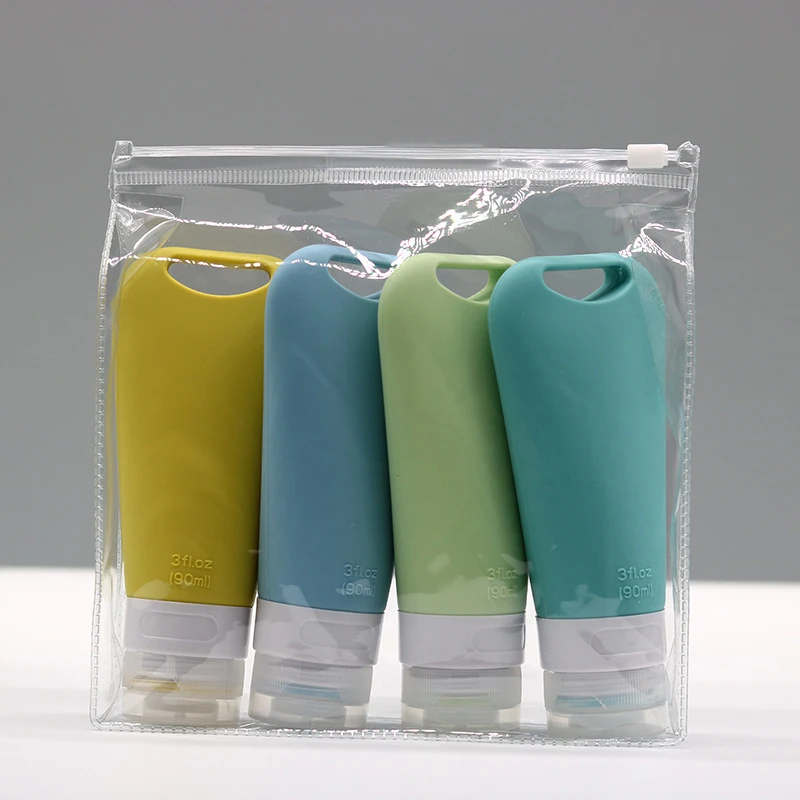 90ml 여행 휴대용 실리콘 세트-병에 넣는 메이크업 디스펜스 보관 병 컨테이너..