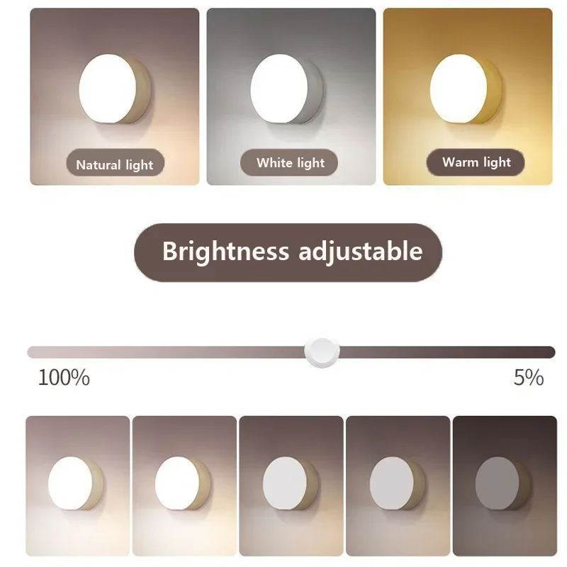 Xiaomi LED Touch Night Light 500mAh Battery USB Rechargeable Wireless Led Lamp Magnetic For Bedroom Bedside Table Lighting 2