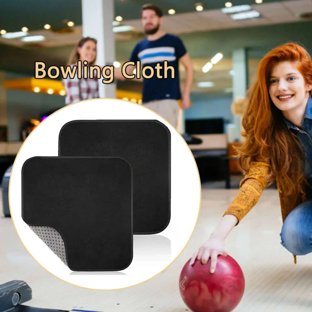 1-2PCS bowlingové bál leštička látka mikrovlákno oddálit stains černá bowlingové bál rohož přenosné lehoučké měkké sportovní příslušenství