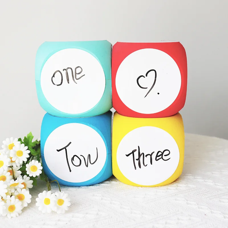 Reusable EVA Whiteboard Dice, Kids Early Educational Toy, Math English Learning Classroom Aids - 2