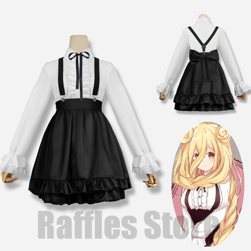 

Anime Date A Live Hoshimiya Mukuro Cosplay Costume Zodiac Tenth Elf Cute Princess Dress And Headwear Socks Cute Maid Dress