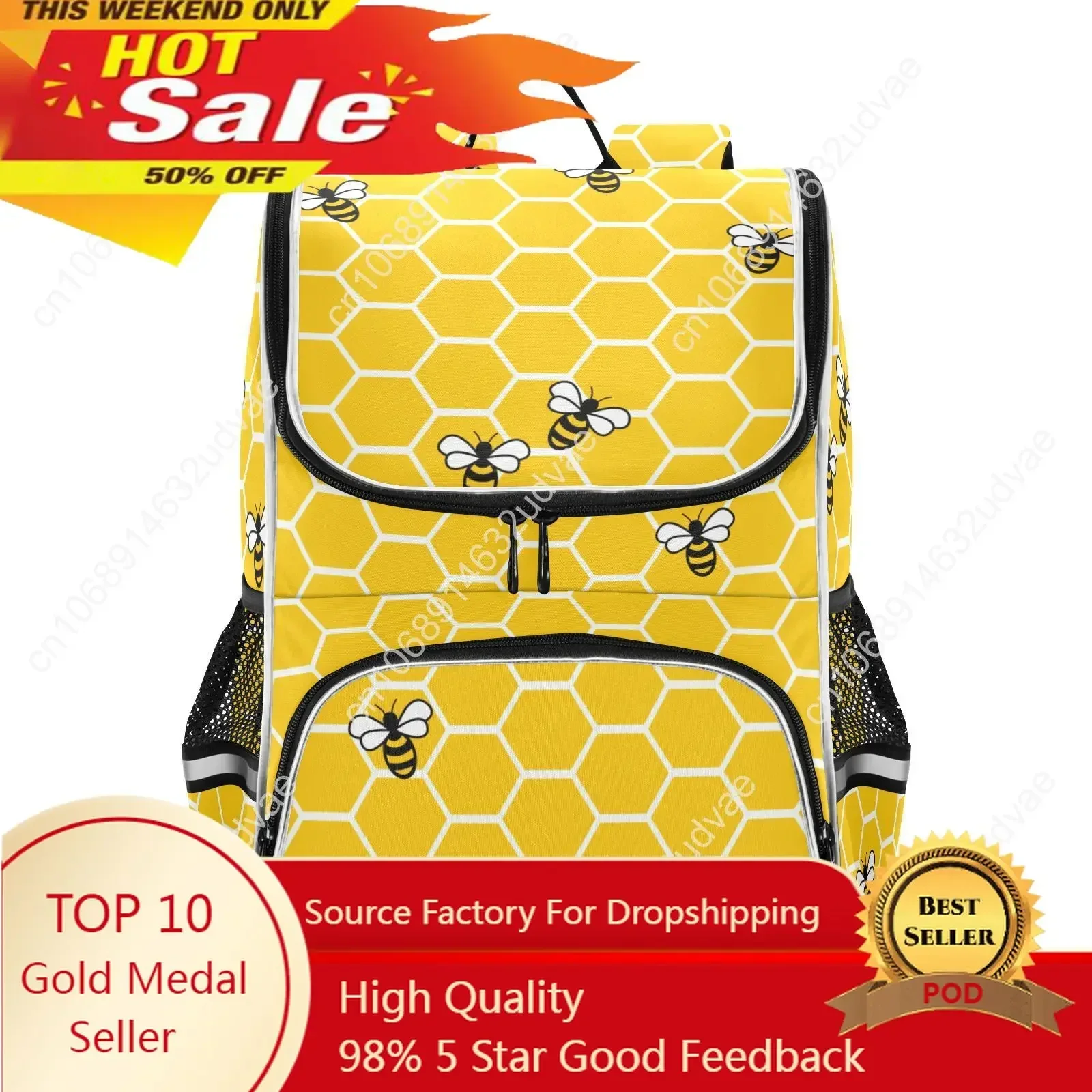 

New Schoolbag Children Backpack Boy Girl Primary Bee Honey Theme Book Bag Multi Pockets Japanese Backpacks 2023