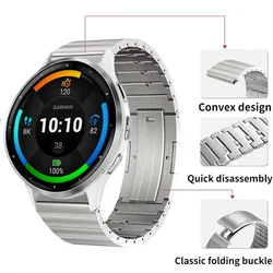 Premium 22mm Quick - Release Titanium Strap with Stainless Steel Bracelet - Garmin Venu 3 2 (Silver)