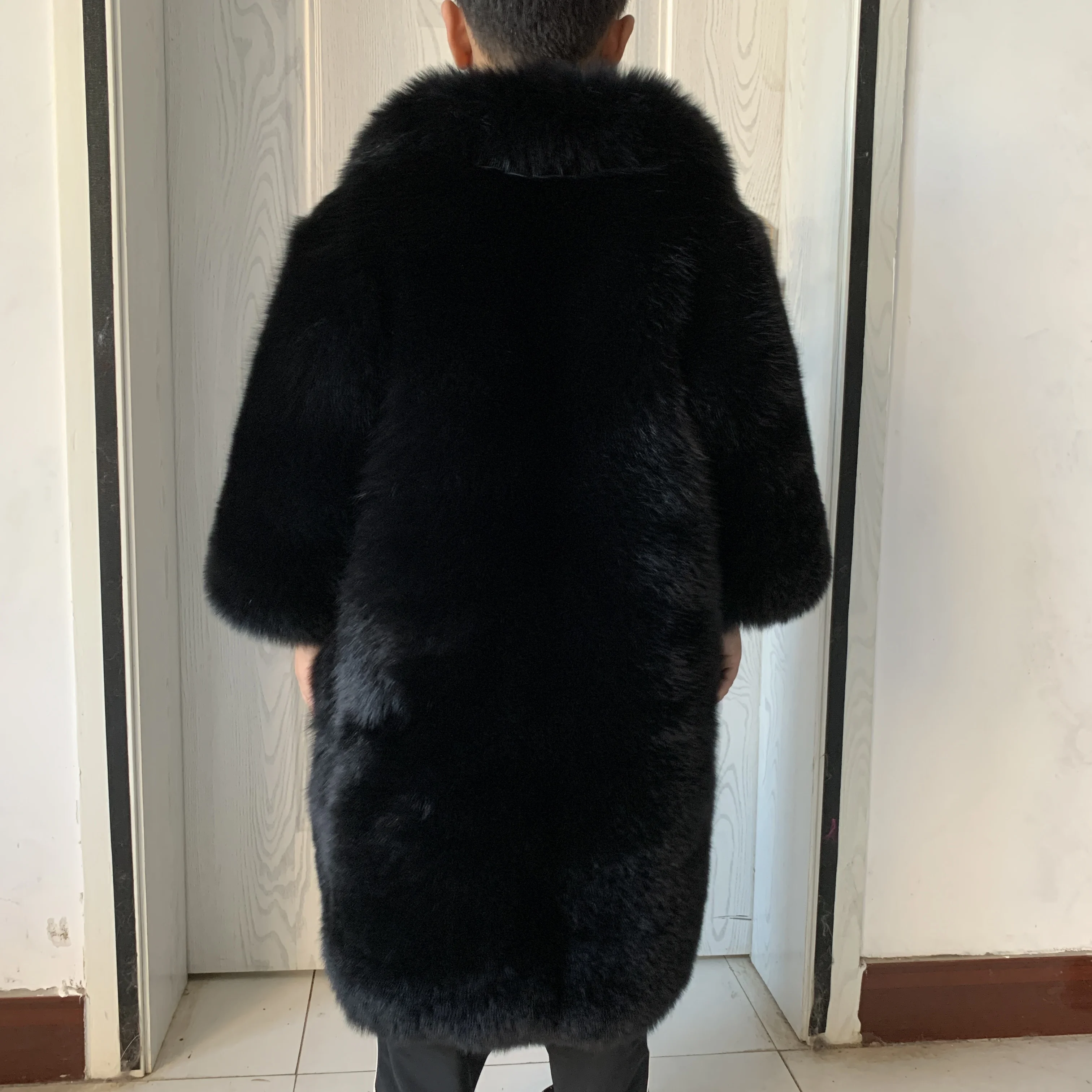 Children's Full Fur coat Natural Real fox fur Fur jacket for girls High quality full Fur Kids Fur coat for boys and girls alike