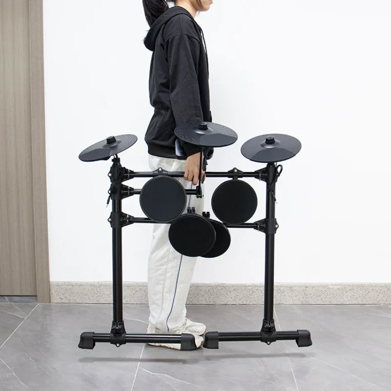 Electronic Drum Set 4 Drums 3 Cymbals Full Silicone Electronic Drum Kit 180 Tones percussion music USB, MIDI,Headphone Interface