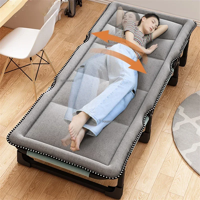 Cadre De Lit Pliant Artemist – 3x6 Pieds, Bleu, Matelas Synthétique Inclus