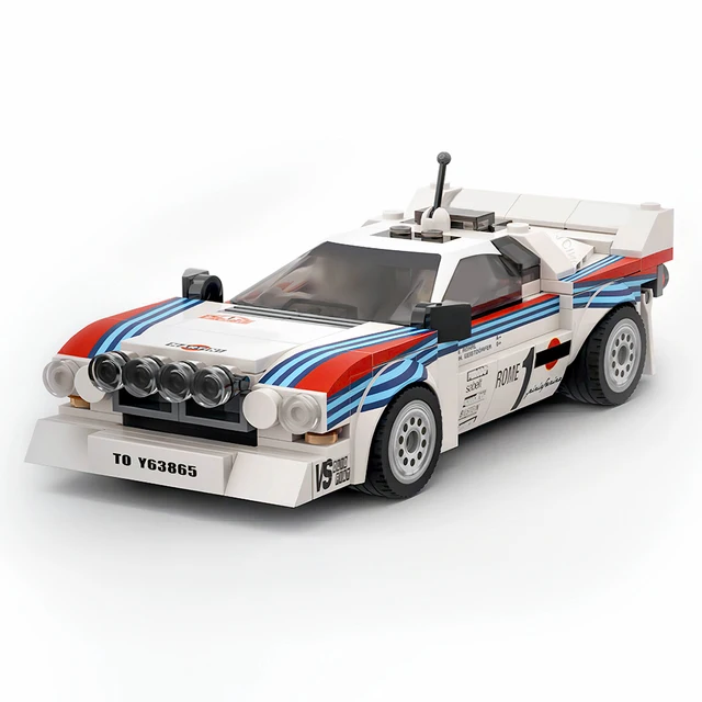 244PCS MOC Lancia Rally 037 Martini Racing - Winner Rallye Monte Carlo 1983 Building Blocks DIY Toy Brick New Year Holiday Gifts 1