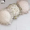 Korean Floral Cotton Round Baby Pillow With Ruffles Muslin Kids Cushion Baby Newborn Bedding Pillows Cushions Room 1