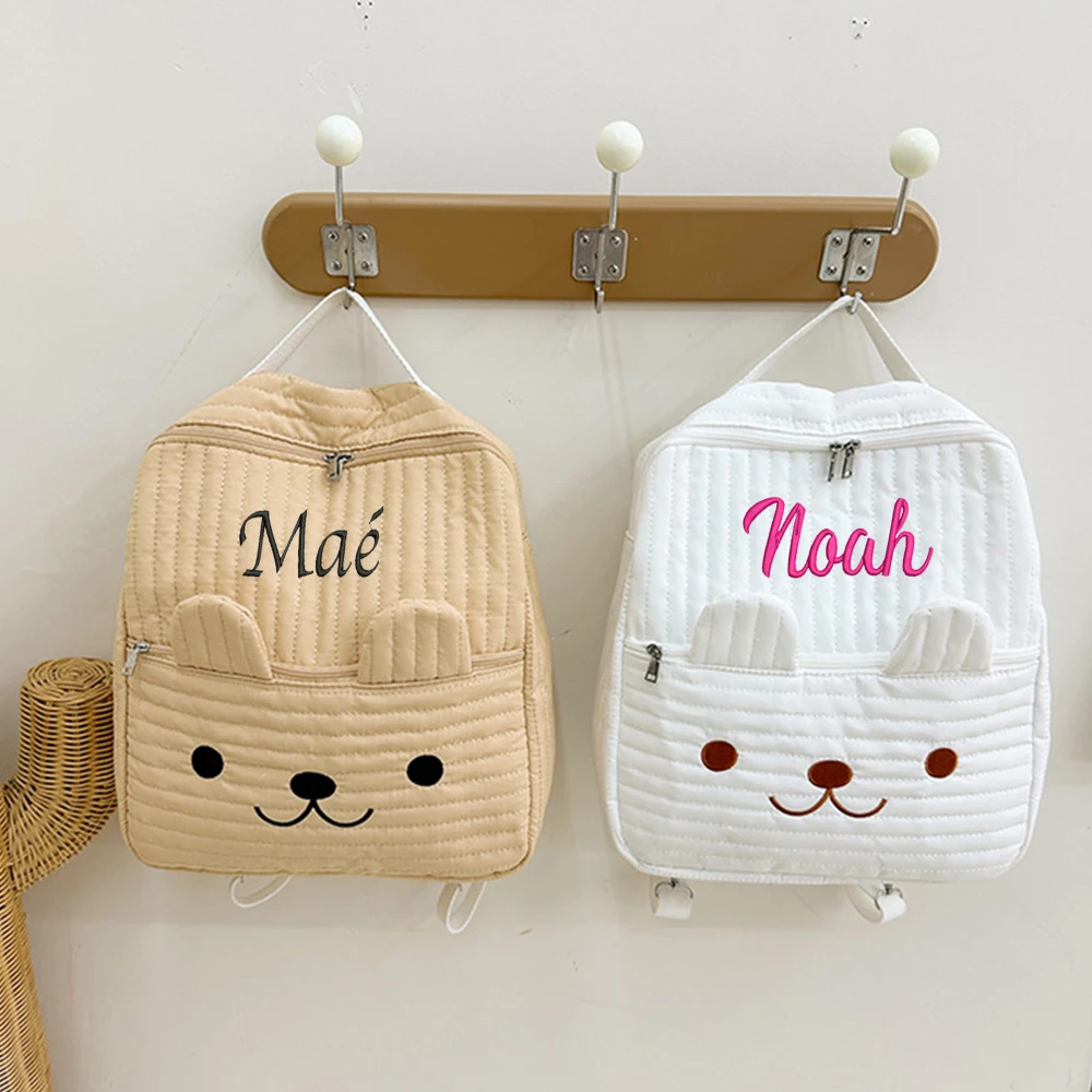 

Cartoon Children's Embroidered Name Small Backpack Personalized Kindergarten Children's Backpack Kids Outgoing Lightweight Bag