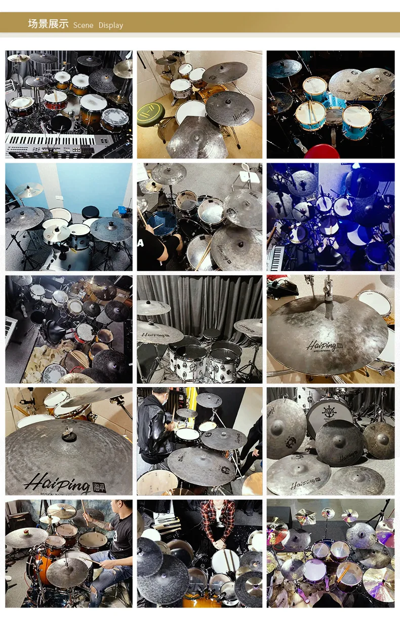 B20 Hi Hat Cymbals, 14 inches Handmade Cymbals (2 Pcs) Contact us to customize your own exclusive signature or name