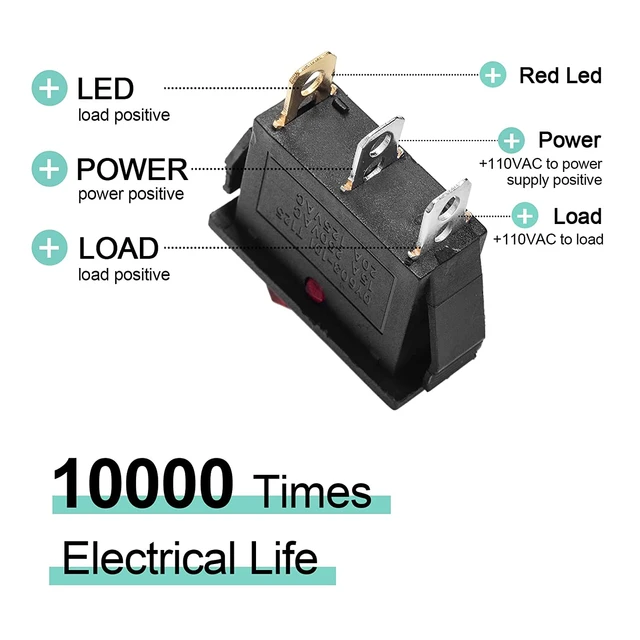 HOW TO WIRE 3 PRONG ROCKER LED SWITCH , car light rocker