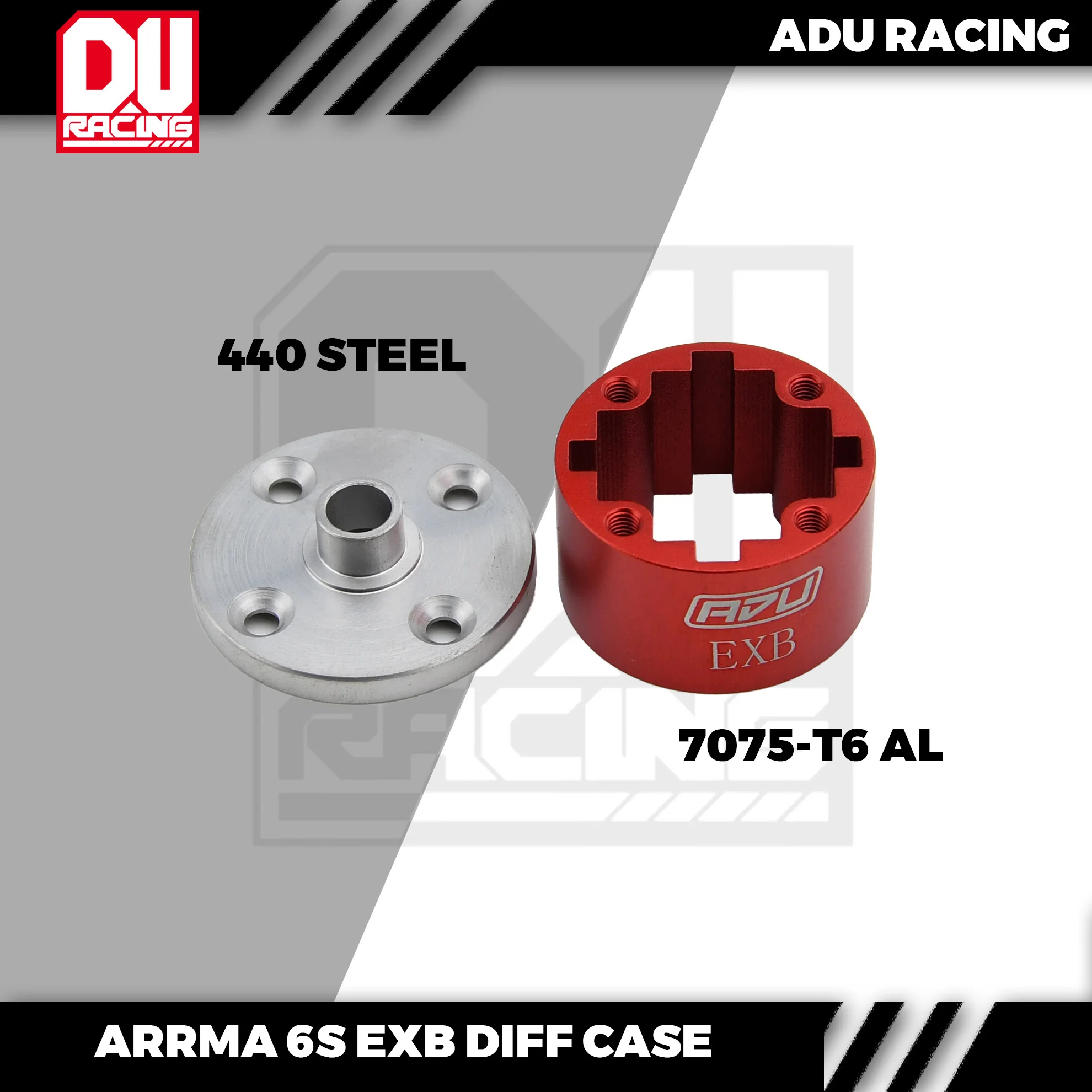 440 steel aluminum alloy 7075-T6 Front/Mid/Rear Differential Housing Diff Case rc car parts for ARRMA 1/8 EXB