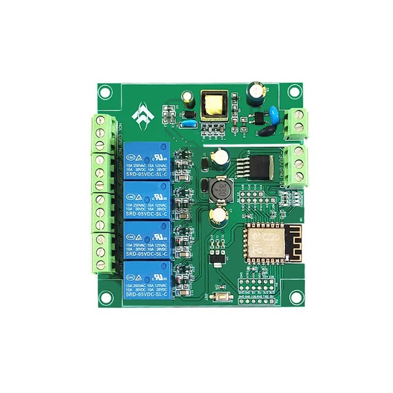 4채널 ESP8266 무선 WIFI 릴레이 모듈 ESP-12F 개발 보드 AC90-250V/DC7-30V/5V E- APP 원격 제어-ABFB