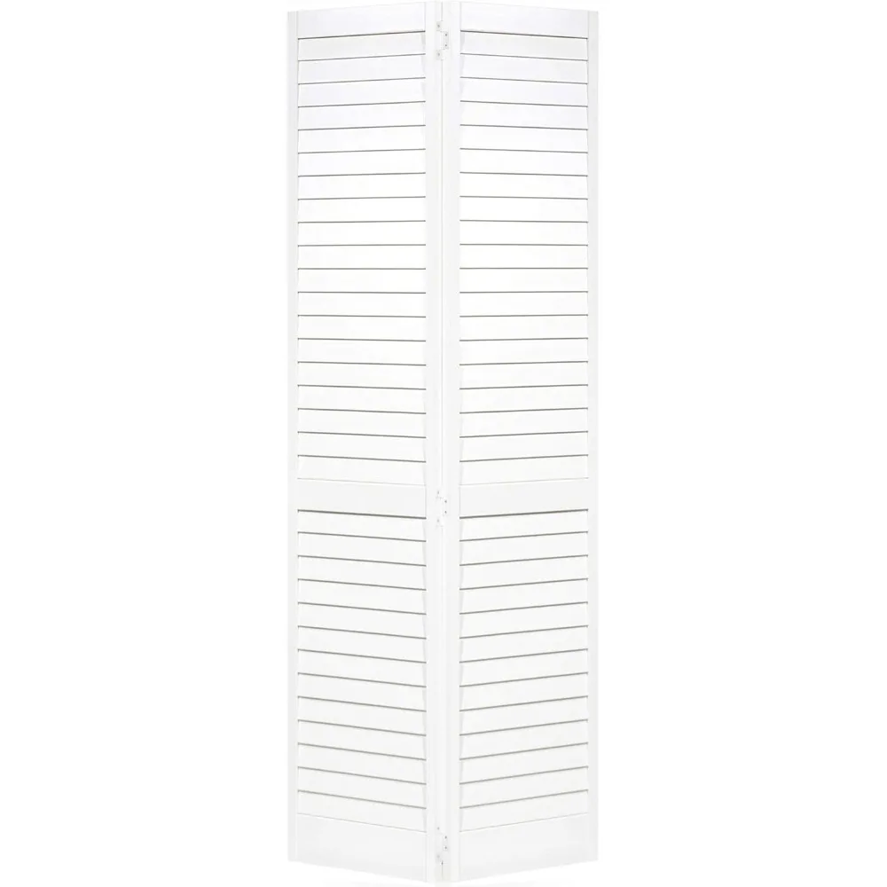 Closet Door, Bi-fold, Louver Louver Plantation Primed White (24x80)
