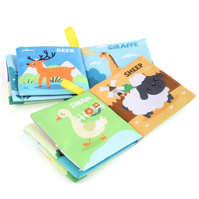 

New Early education cloth Palm book SHASHA Voice animal cognitive Toys Montessori Multiple Types Soft Washable for KIDS