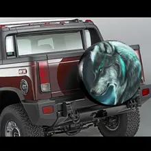 

3D Wolf Tire Cover Wolf Tire Cover Waterproof Spare Tire Cover Beach Design Tire Cover Car Outdoor Protective Jeep Tire Cover