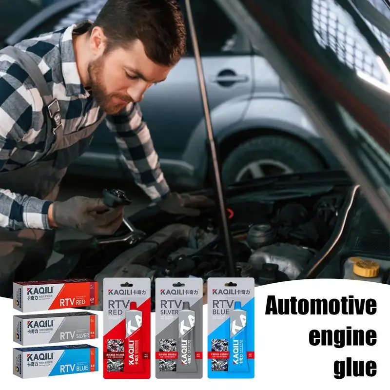 

High Temp Silicone Sealant Adhesive Engine High Temp Gasket Maker and Sealant High Temp Flexible Effective Engine Repair Glue