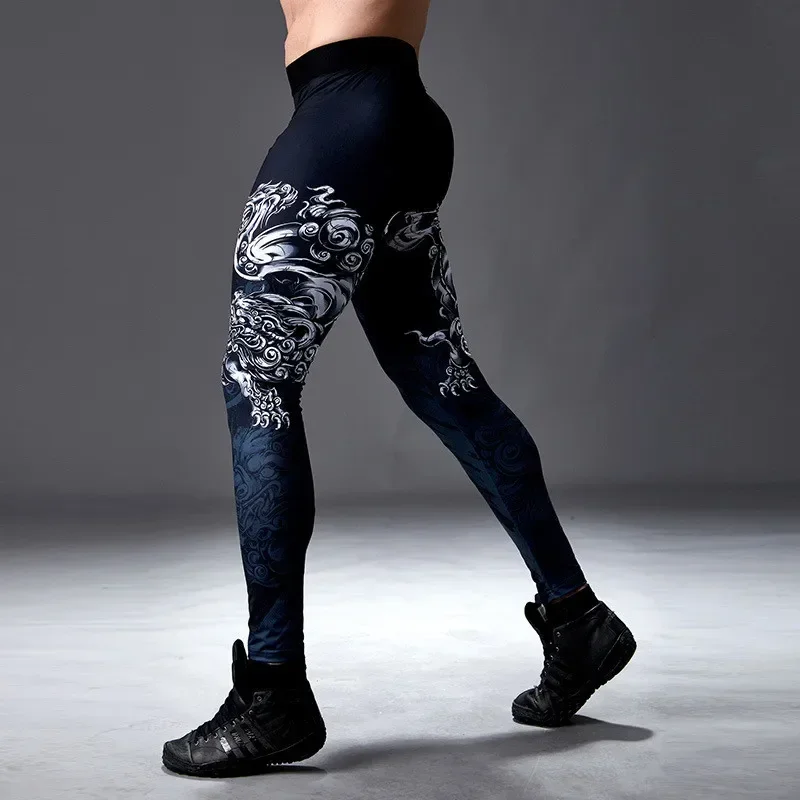 Spring Autumn Men Running Tights GYM Camping Hiking Pants Male Basketball Football Soccer Fitness Exercise Sport Long Leggings 8