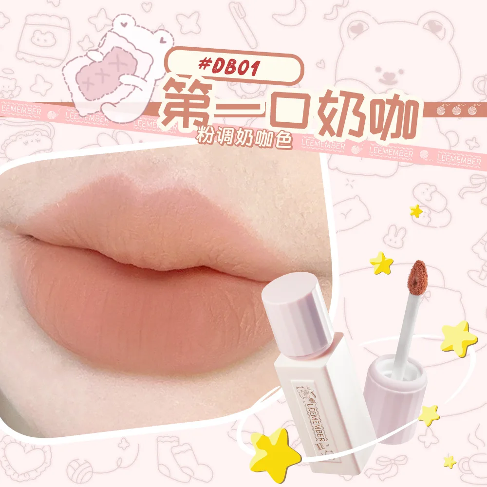 Makeups LEEMEMBER Milk Matte Lip Clay Longlasting Non-sticky Waterproof Lip Glaze Velvet Sweatproof Lipstick Wholesale Cosmetics 4