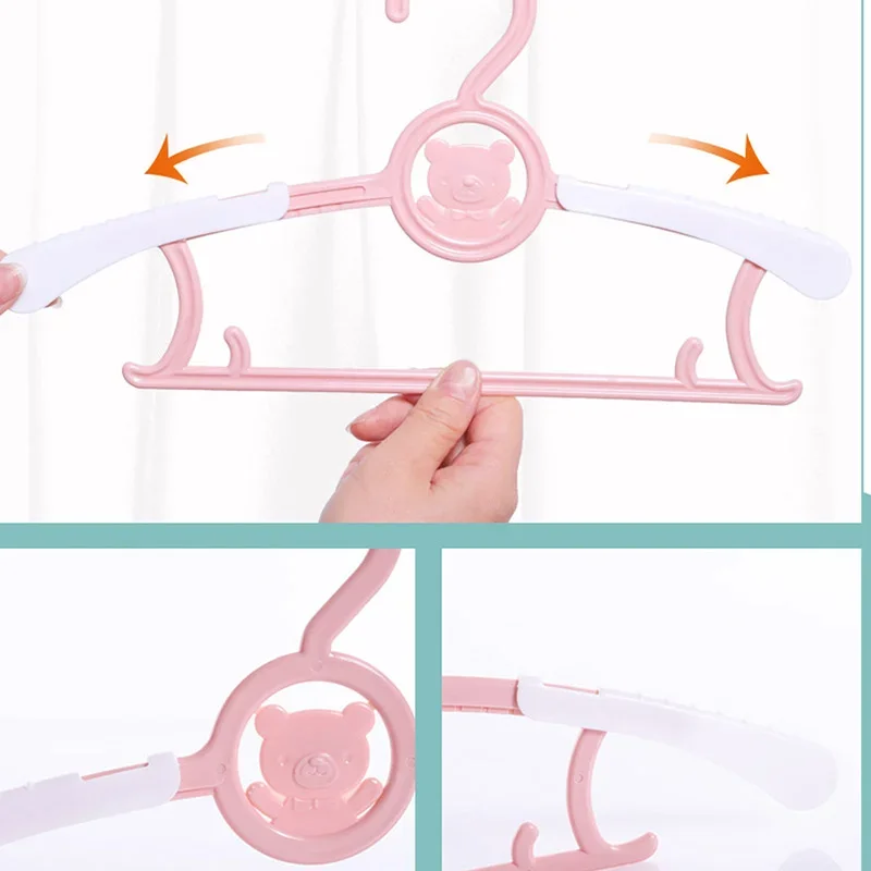 10pcs 옷 걸이 유연한 랙 플라스틱 의류 디스플레이 어린이 옷걸이 비표시 어린이 코트 걸이 정리함