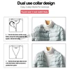 Women Liner Duck Down Jacket O-neck Variable V-neck 2022 New Female Winter Keep Warm Collarless Ultralight Quilted Puffer Coat 3