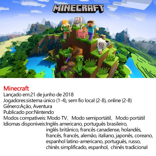 Nintendo Minecraft Switch Ofertas De Jogo Minecraft Para Nintendo Switch  Oled Nintendo Switch Switch Nintendo Lite - Ofertas De Jogos - AliExpress