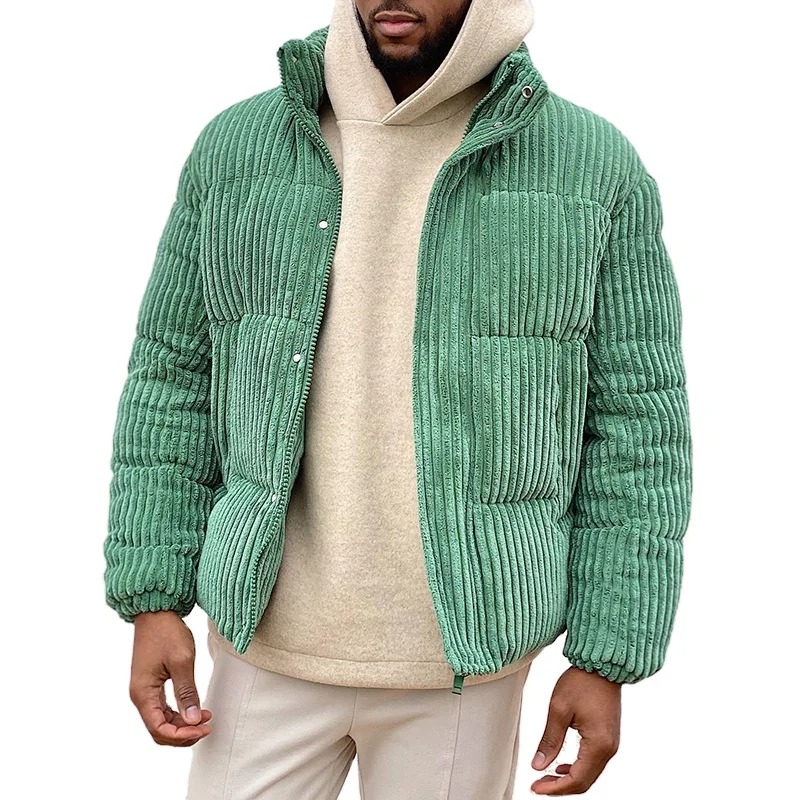 

Men's Cotton Corduroy Jacket Puffer Jacket Overcoat Warm Coat Plus Size Winter 2023 Men Clothing
