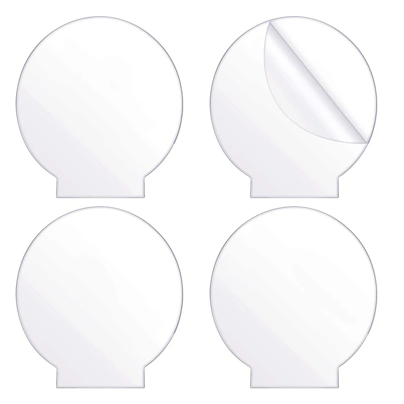 

New 4Pcs Clear Acrylic Sheet Round Panel Thick (4Mm) Plastic Acrylic Board For LED Light Base,Sign,DIY Display Projects