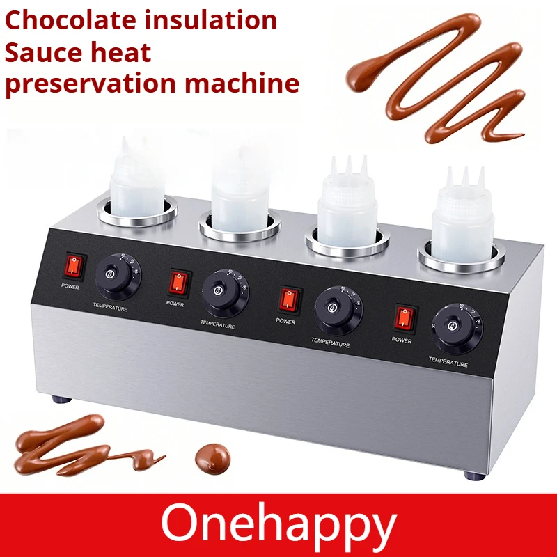 1000W Stainless Steel Sauce Warmer - Thermostatic Control, Fast Heating, Easy Clean, Commercial/Kitchen Use, Chocolate/Cheese