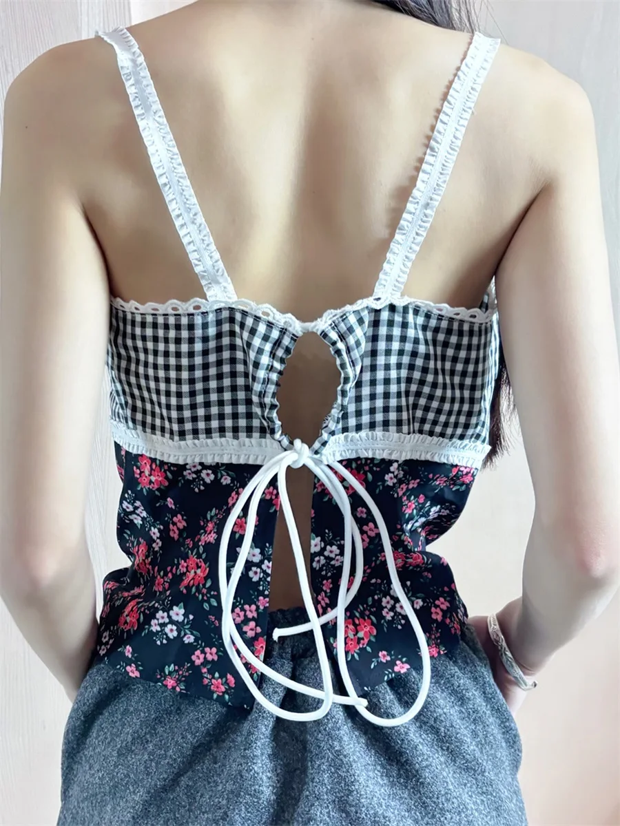 Women s V-Neck Sleeveless Tank Tops with Adjustable Spaghetti Straps and Lace Trim Detail Summer Camisole Shirt