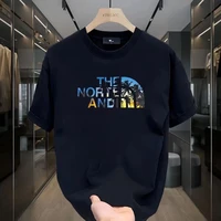 Cotton Spring/Summer New Trendy Brand Men's and Women's Printed Fashion Versatile Round Neck Short Sleeve T-shirt 1