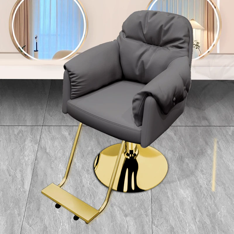 Professional Barbers Armchairs Salon Makeup Luxury Aesthetic Swivel Chair Tattoo Stylist Cadeira Hairdressing Furniture LJ50BC stylist saddle tattoo chair aesthetic dressing manicure makeup barbers armchairs reclining cosmetic taburete luxury furniture