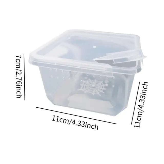 Reptile Feeding Box Plastic Enclosure Micro Habitat Amphibian Tank Snake Breeding Box for Snails Scorpions Beetle Snake Gerbil 6