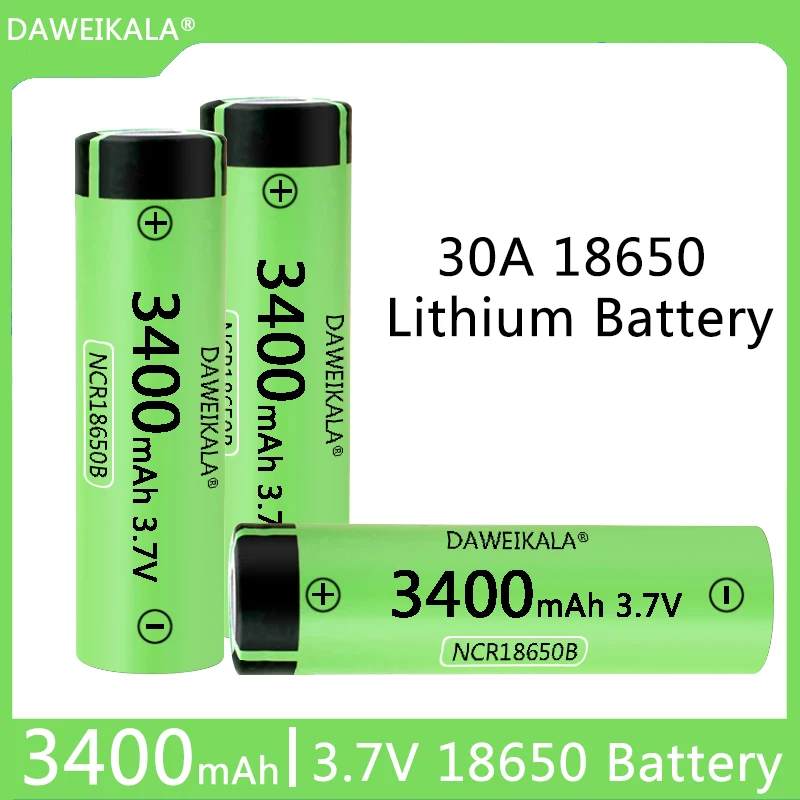 

100% Original 18650 Battery 3.7V 3400mAh Lithium Rechargeable Battery For Flashlight Fan Powerful Torch Computer Battery Pack