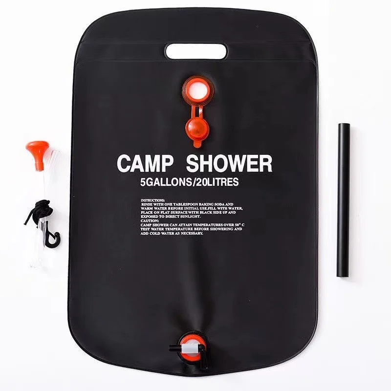 K-star-Sac de douche de camping extérieur, 20L, sac à eau chaude solaire, douche extérieure portable, douche fraîche, sac de stockage d'eau, 2024