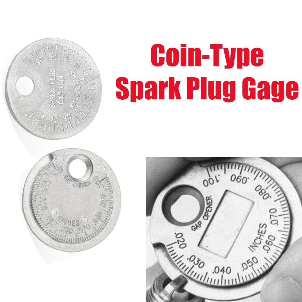 1PC 0.52.5/.0201.0"mm Range CoinType Spark Plug check Gage Gap Tool