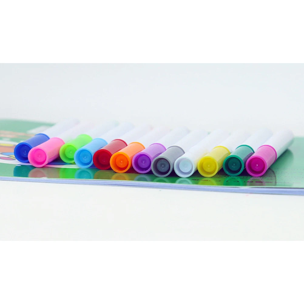 24 Pcs Colour Pencil Water-soluble Chalk Teaching Chalkboard Dustless Erasable Solid