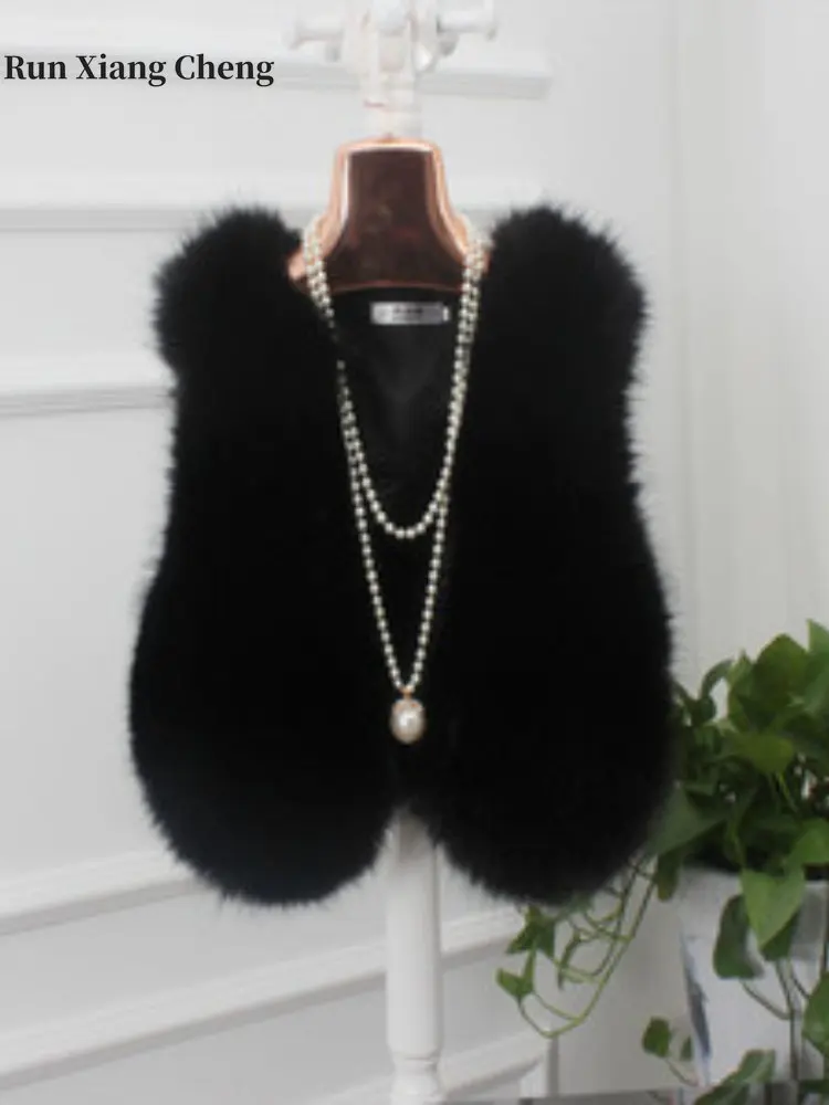 2023 Free Shipping Faux Mixed Fox Fur Faux Fur Fashion Short Coat for Urban Leisure and Minimalist High Street Style Solid Color