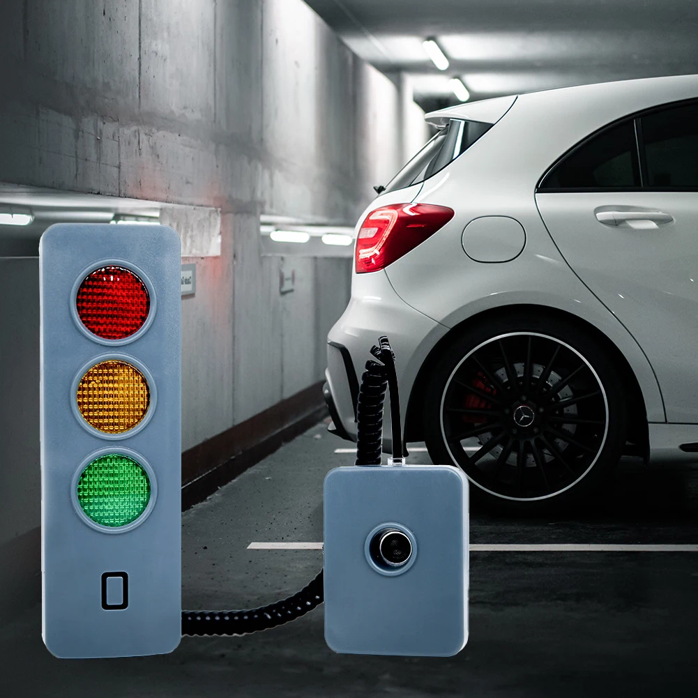 Garage Smart Parking Device Anti Collision LED Traffic Light with Three Colors Light Parking Warning Alarm Battery Operated