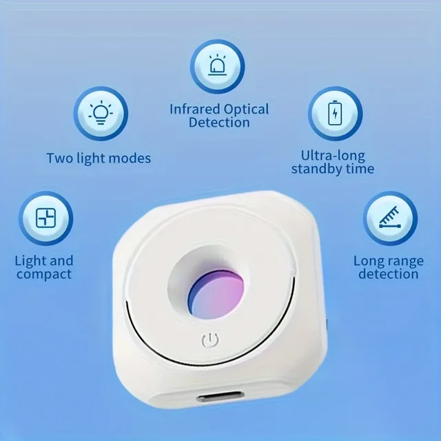 Camera Detector for Hidden Camera Portable Hidden Lens Detect Finder for Hotel Anti-Peeping Security Protection Candid Detector 5