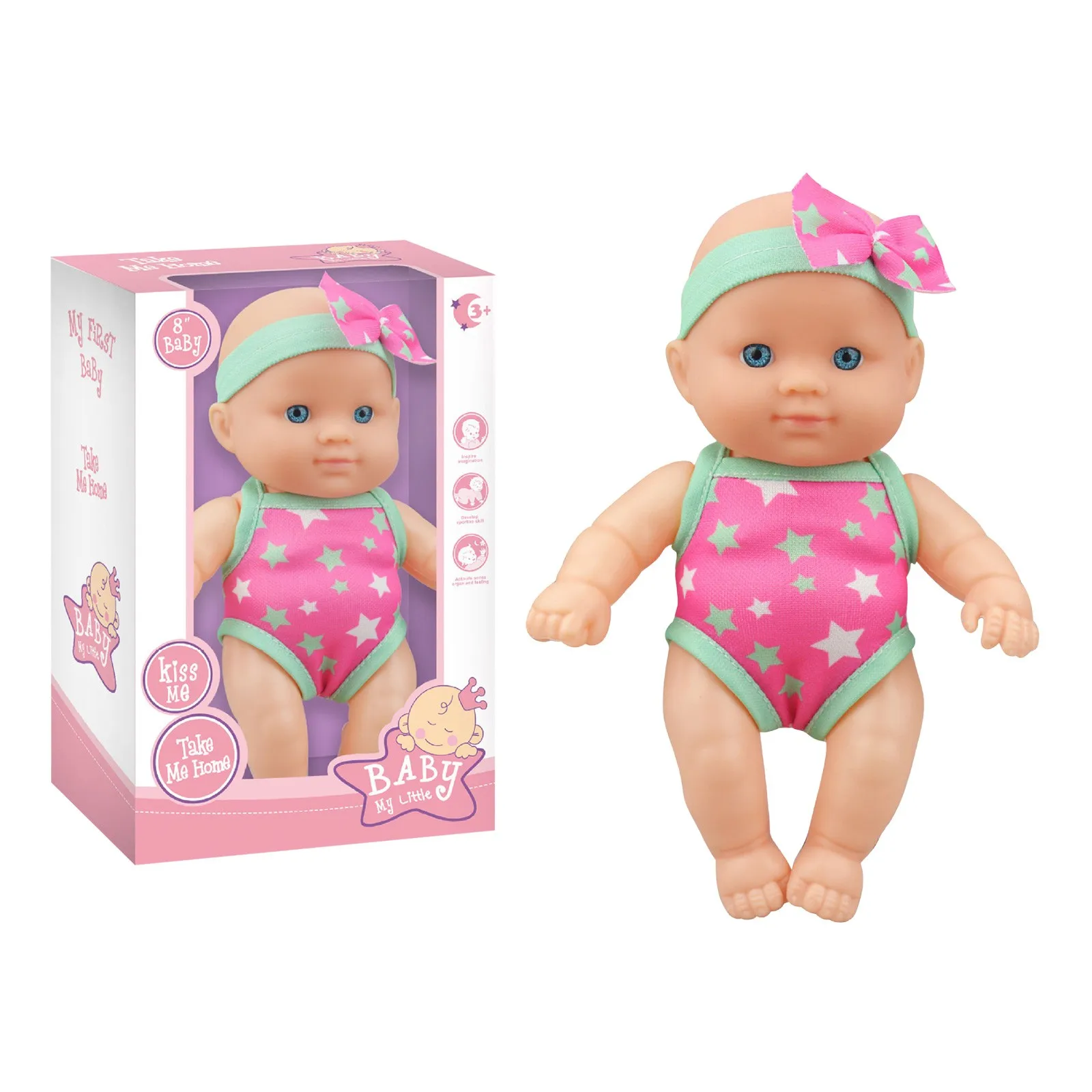 60 X 60cm Joyful Childhood At The Beach Pool Kids' Articulated Joints Swimming Dolls With Easily Detachable Swimsuits