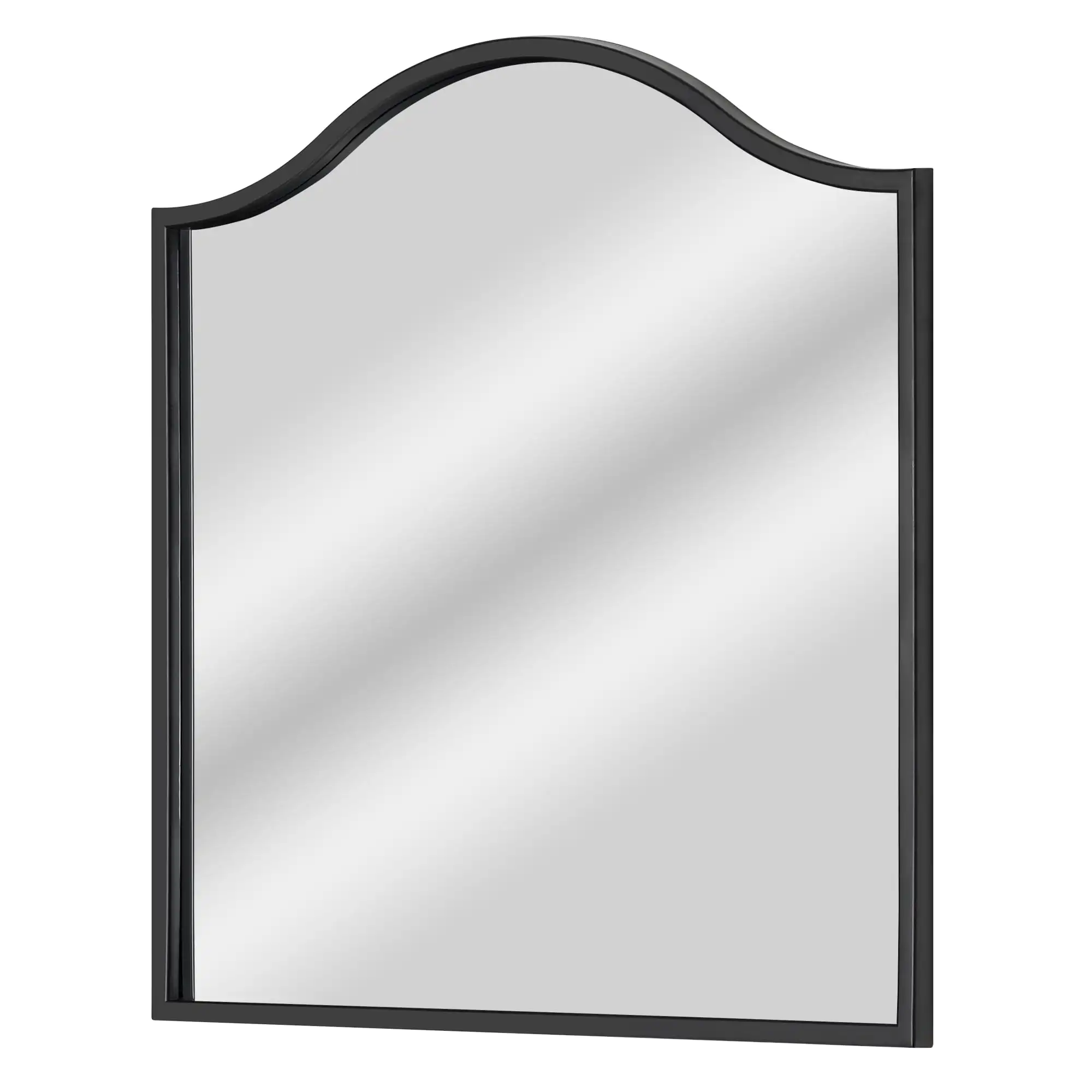 

Crystal Art Gallery Traditional Framed Glass Arch Mirror, Black