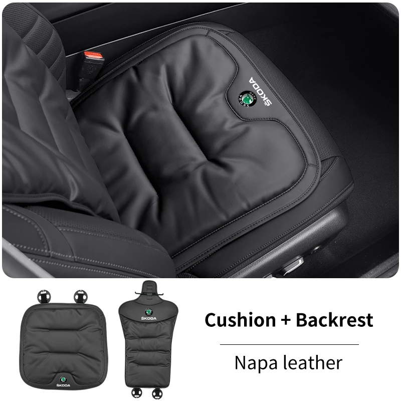 Luxurious Velvet Leather Car Seat Cushion and Backrest Cover Accessories